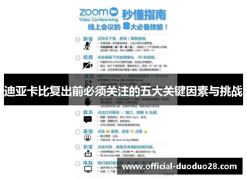 迪亚卡比复出前必须关注的五大关键因素与挑战