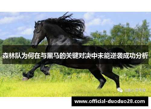森林队为何在与黑马的关键对决中未能逆袭成功分析